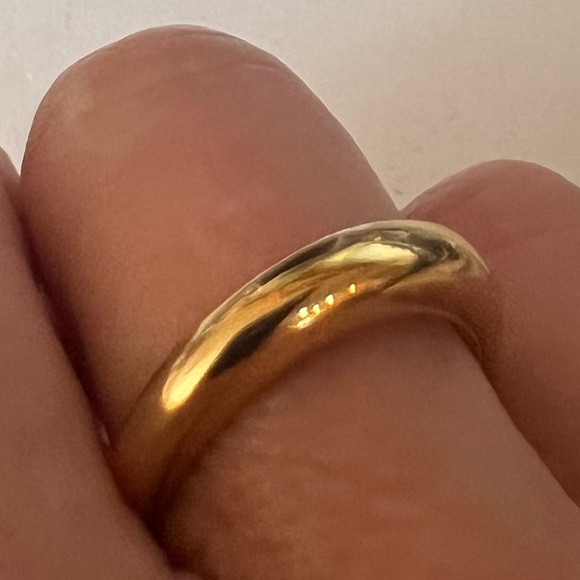 J. Crew Sculptural Gold Plated Dome Ring Size 7 - Picture 4 of 5